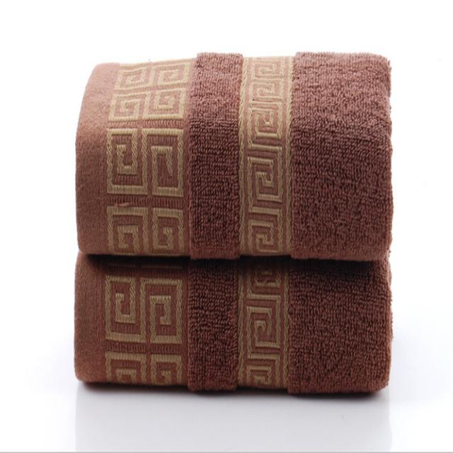 2PCS Bathroom Towels Set 100% Cotton Bath Towel For Adults Terry Towels Face Hand Washcloths For Travel Beach Sports Gym Swim