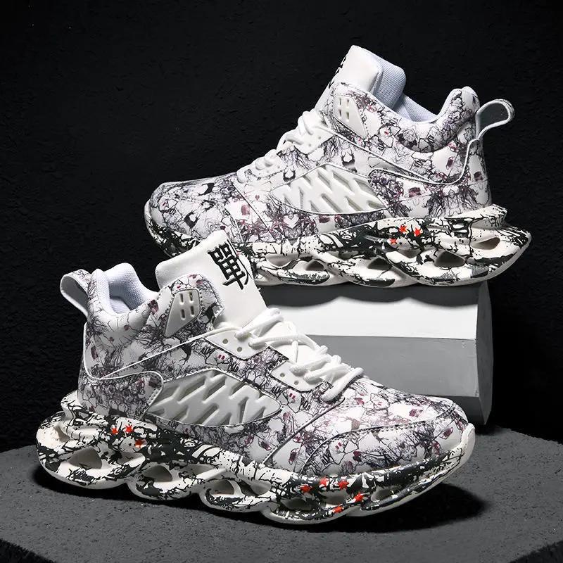 Fashion Chunky Male Sneakers Platform Men Shoes Trend Breathable Casual Shoes Light Running Shoes for Men 2024 New Print Tenis Masculino
