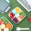 1100ml 1500ml Lunch Box Plastic Square Salad Box Portable   Fruit  Salad