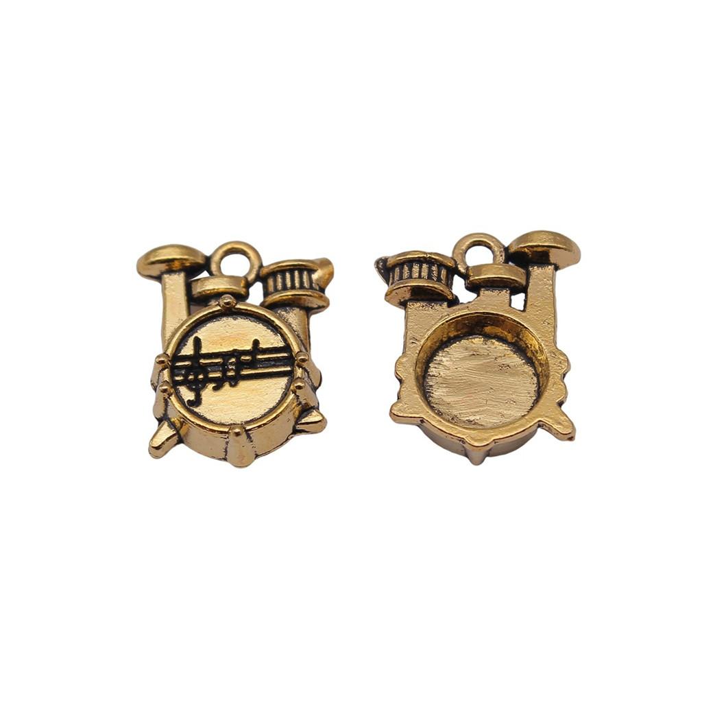Musical Charms Multi Color Alloy Guitar Pendants For Music Themed Jewelry Making