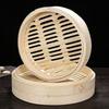 Portable Handmade Bamboo Steamer with Lid Large Capacity Dumpling Steamer Stackable Steamer Basket Cook Sticky Rice
