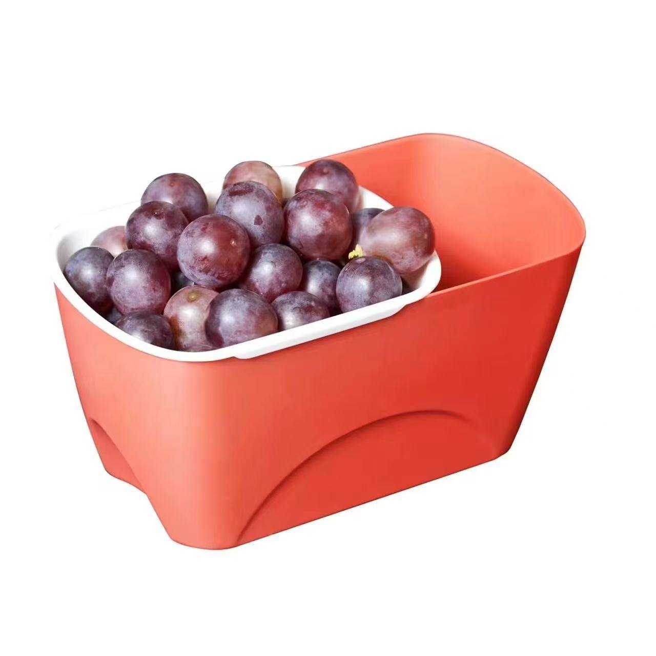 Home Lazy Double layer Snack Box, Melon Seed Box, Living Room Snack Dried Fruit Plate, Creative Double layer Asphalt Storage Box