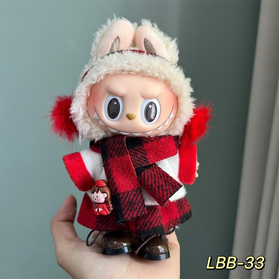 (No Doll)17cmLabubu Doll Clothes Figurines Can Be Worn and Dressed As Plush Toy Clothes