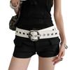 Retro Wide Belt Versatile Needle Buckle Belt Y2K PU Leather Belt  for Women