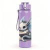 1PC Cute Baby Blue Dragon 750ml Color Plastic Sports Water Bottle Leakproof Flip Straw Lid Suitable for Sports Office Home Use