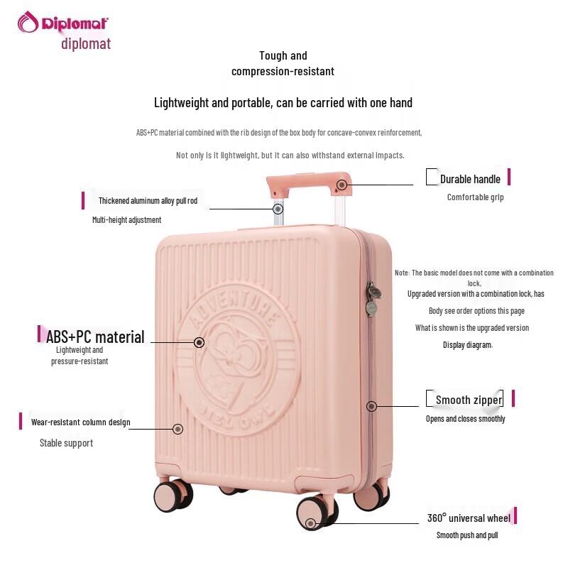 Diplomat BB-L3303 Hardshell Carry-On Spinner Suitcase