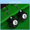 Innovative 3d Puzzle Billiard Ball Keychain Creative Toy Plastic Black Eight