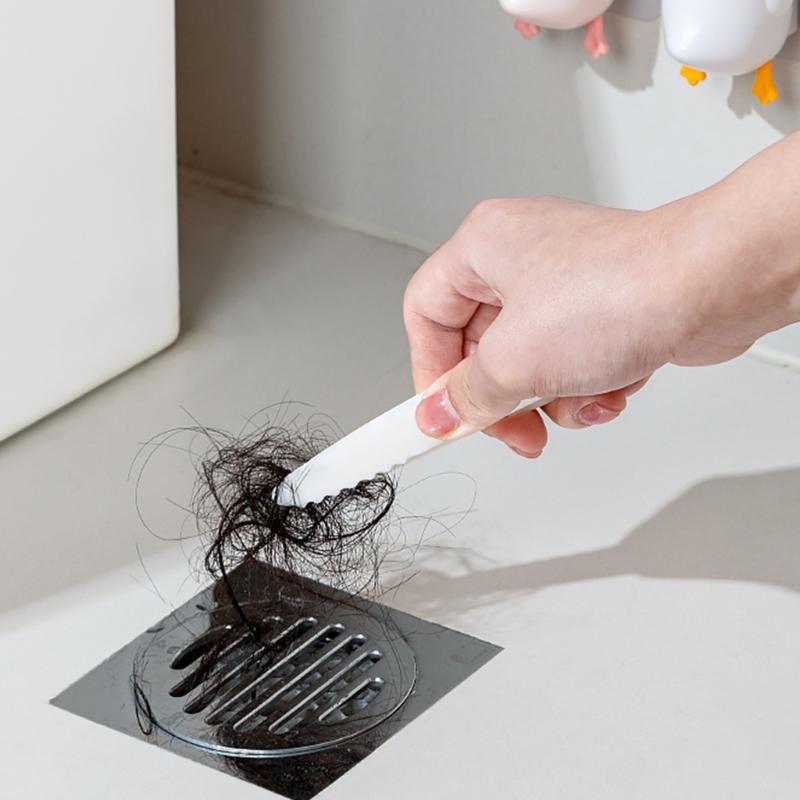 Adorable Duck Shapeds Hair Clip Wall Mounted Double Head Bathroom Organizers For Hair Accessories Cleaning Tool