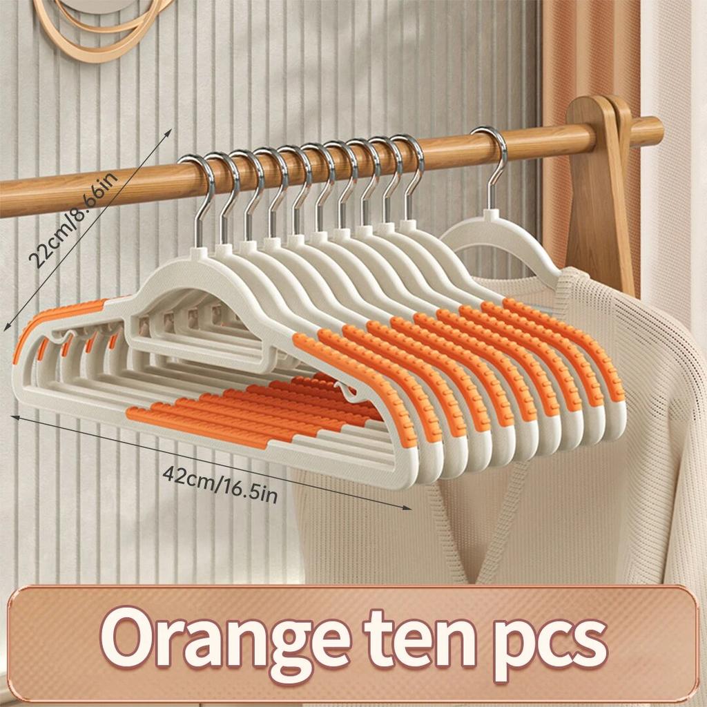 10PCS Clothes Hanging Household Hangers Non-slip Dormitory Bedroom Special Storage Clothes Hanging No Trace