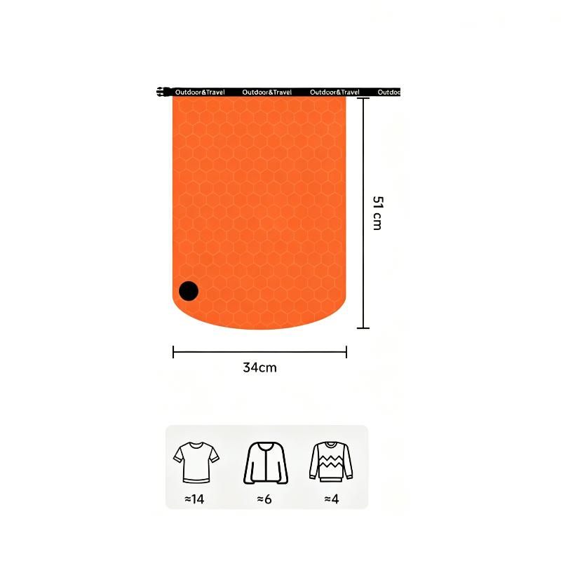 Bump Free Waterproof Vacuum Compression Storage Bags Foldable for Travel Camping Gym Outdoors Clothing Pack M