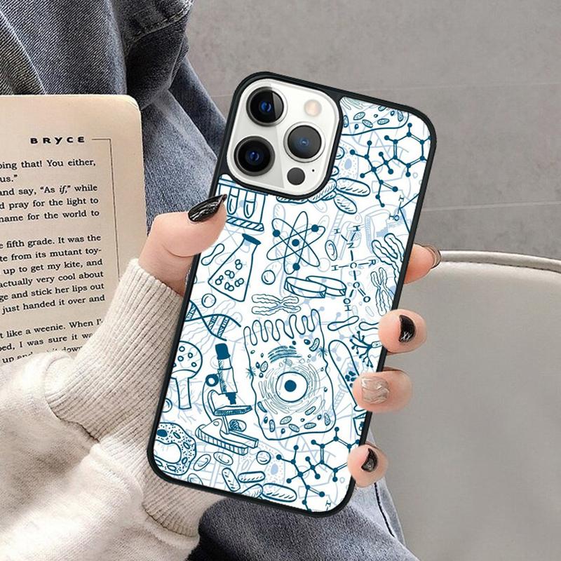 Atom Science Chemistry Phone Case for iPhone 17 Air 16 16e 15 Plus for Apple 13 11 12 14 Pro Max Cover coque Shell