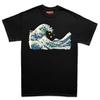 Mens Great Wave Of Plastic Marine Pollution Protest Hand Drawn T-Shirt Tee Top T-Shirt