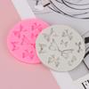 Cartoon Flower Leaves Shape Silicone Cookie Mold Uppercase Bows Chocolate Fondant Pastry Cake Decoration Tools DIY Sugar Forms