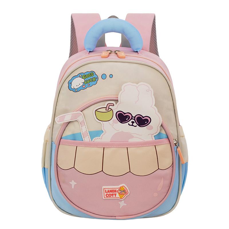 Cute Cartoon Toddler Backpack With Breathable Oxford Fabric For School And Travel Blue Pink