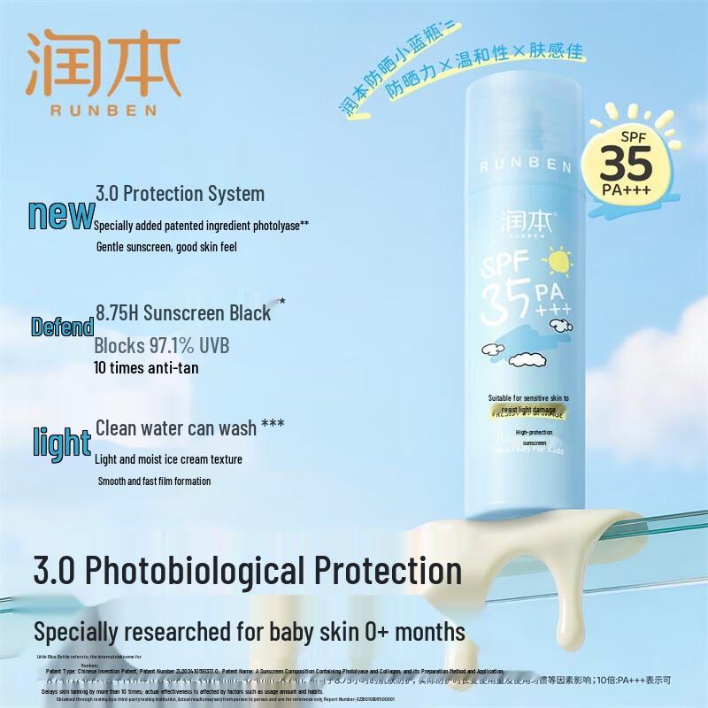 RUNBEN Kids Gentle Sunscreen Lotion SPF35