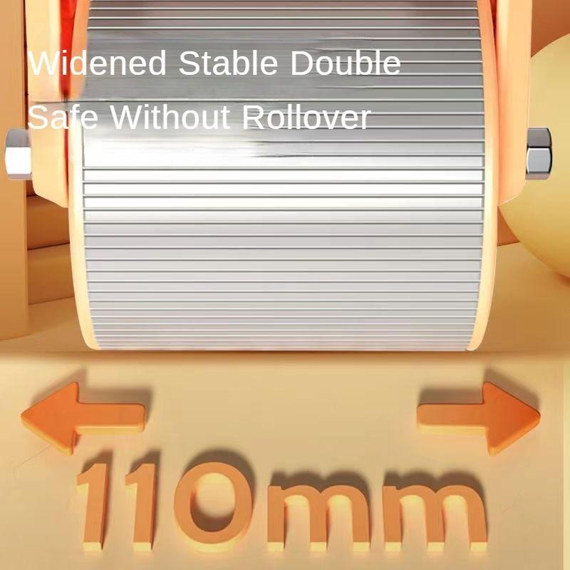 Double Wheel Elbow Support  Abdominal Wheel Automatic Rebound Silent Abdominal Muscle Trainer Anti Slip Wear-resistant Belly Wheel Grey/Blue/Orange