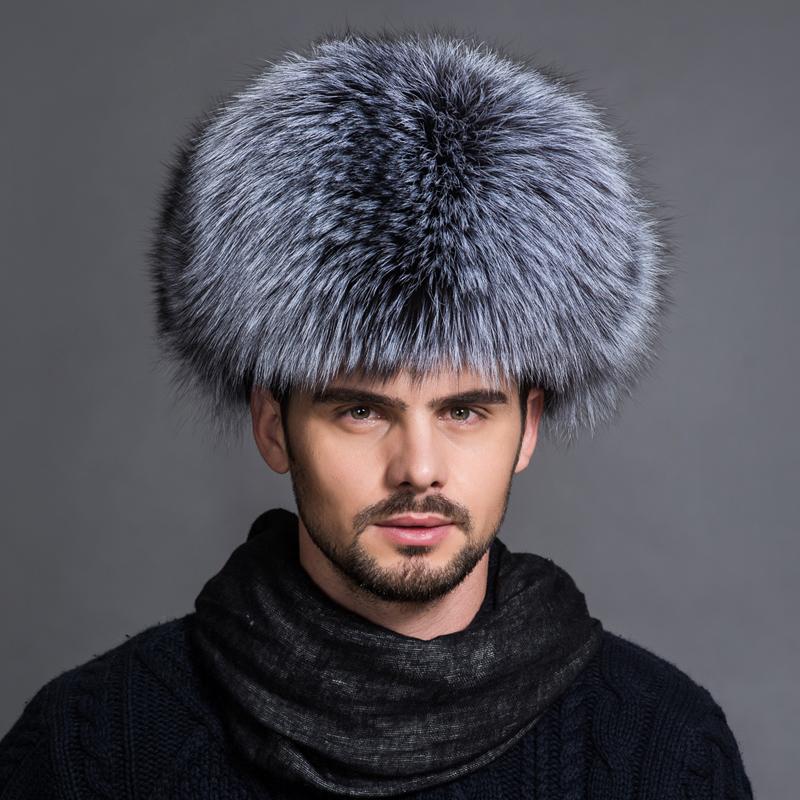 Winter men's outdoor windproof real fox fur bomber hat Luxury ear cap fur necessary hat Real fur hat Sheepskin top fox hat
