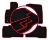 Tapis de sol en velours avec bordure rouge pour: Ford Explorer MK6 SU625 SUV (2020-)