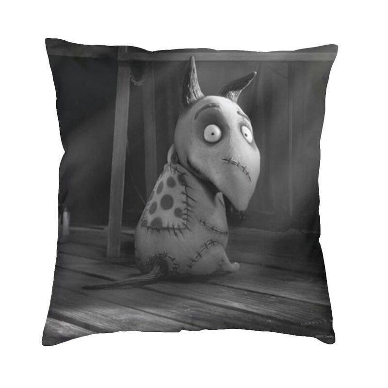 Tim Burton Horror Movie Sparkly Cushion Covers x Velvet Frankenweenie Throw Pillow Case for Sofa Car Square Pillowcase