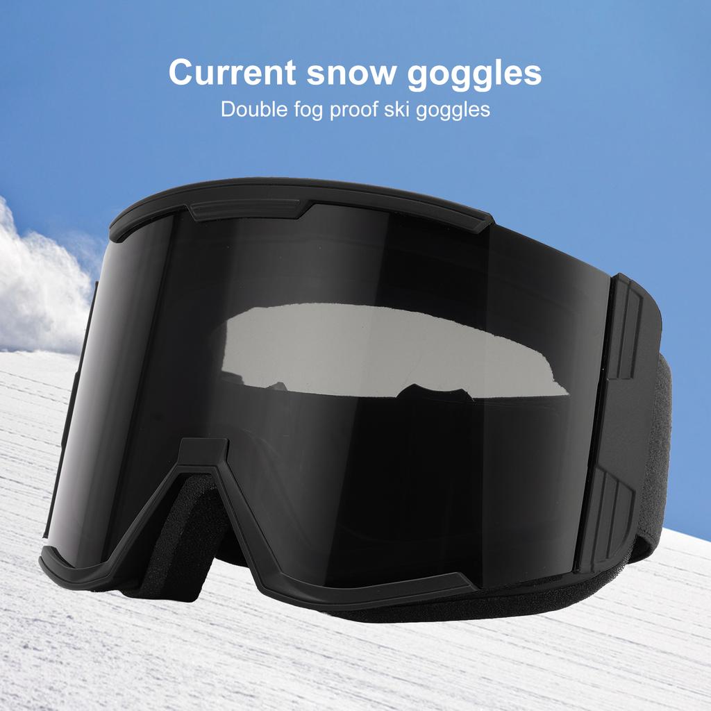 Ski-Brille für Erwachsene Doppelschicht Antibeschlag Großes Sichtfeld Zylindrische Schneebrille Winddicht Kletterbrille Doppelschicht-Ski-Brille