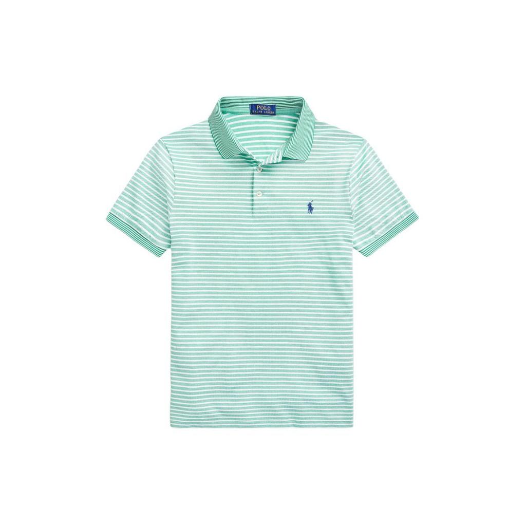 Polo Ralph Lauren Striped Pony Embroidered Slim Fit Short Sleeve Polo Shirt Men tops Green MNPOKNI1N821156-300