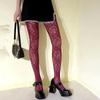 White Socks Women Sexy Fishnet Stockings Femme Summer Thin Flower Mesh Pantyhose Elastic Slimming High Waist Hollow Out Tights