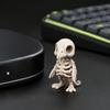 Niche Dark Aesthetic Collectibles 3D Printed Gothic Vulture Skeleton Figurine,Spooky Bird Skull Statue, Mini Style Window Decor Micro Landscape