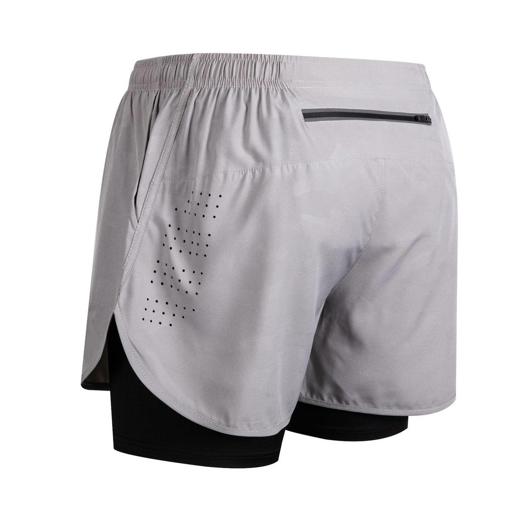 Men's Quick-Dry 2-in-1 Running Sports Shorts with Anti-Exposure Liner