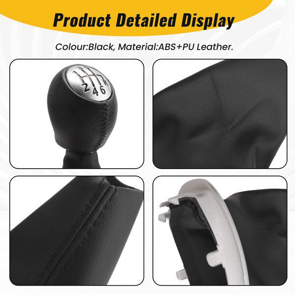 

Compatible 2005-2012 Renault Clio III Gear Knob with Dust Cover, Integrated 6-Speed Shift Lever. None