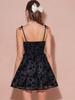 Sommer Frühling Mode Elegantes Neckholder Kleid Importierte Damenbekleidung Schwarzer Spitzen-Midirock
