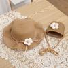 Kids Girls Flower Summer Caps Fashion Children Sunscreen Sun Hat Straw Hat Bag for Beach Baby Accessories for 2-8 Years Kids