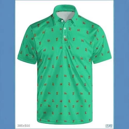 Unique Geometric Pattern Short-sleeve Polo Shirt, Casual and Stylish for Everyday Wear.