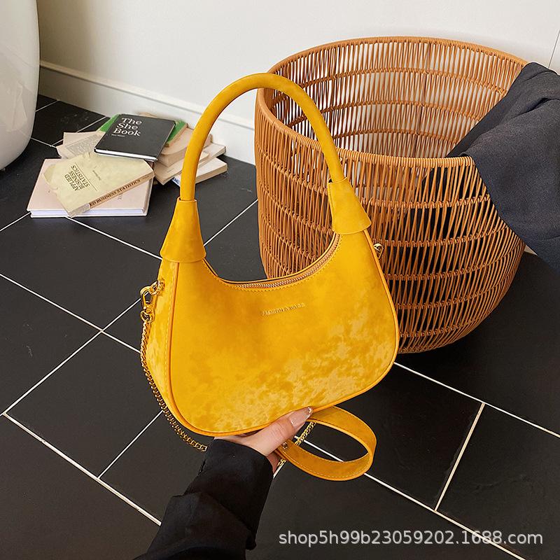Popular fashion shoulder bag women's spring new solid color gentle small square bag niche