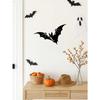 Wrought Iron Bat Wall Decor, 15.75x9.67 Inch Gothic Home Accent for Halloween, Indoor/Outdoor Metal Art
