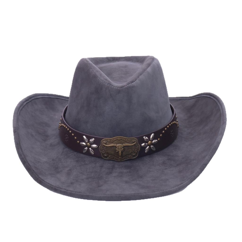 Wish Season Western Cowboy Hat Suede Jazz Hat Men'S And Women'S Top Hat