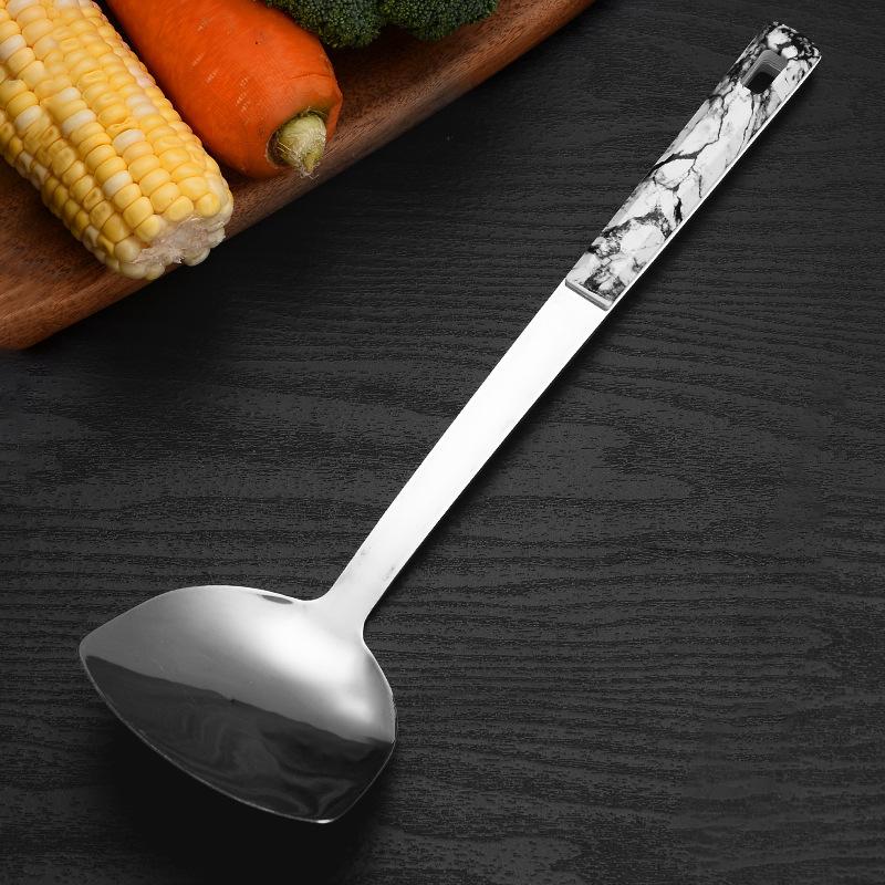 

Лопатка из нержавеющей стали Кухонная утварь Ручка Лопатка для жарки Лопатка для жарки Суповая ложка Большой набор дуршлагов shovel