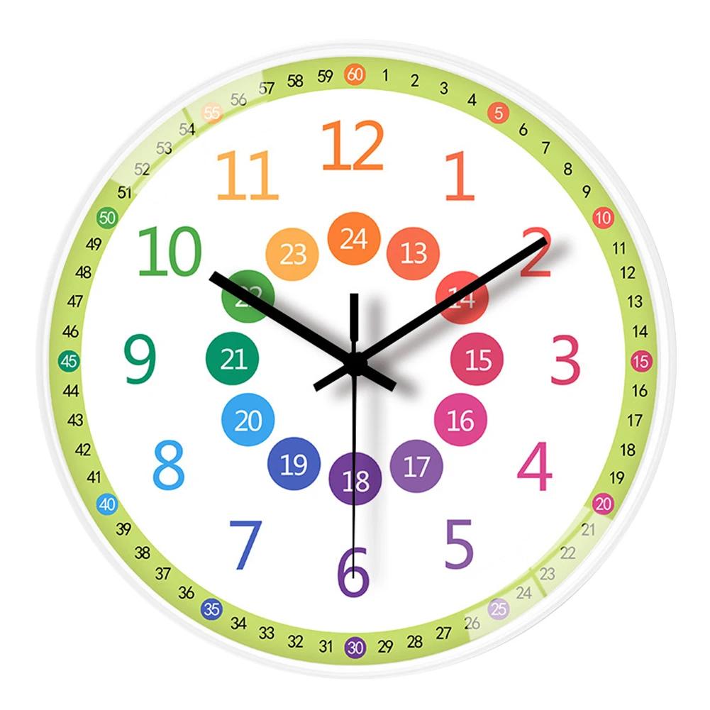 

Цифровые 3D милые настенные часы для гостиной, современные детские круглые настенные часы, бесшумные, для спальни, Horloge Murale, украшение для дома