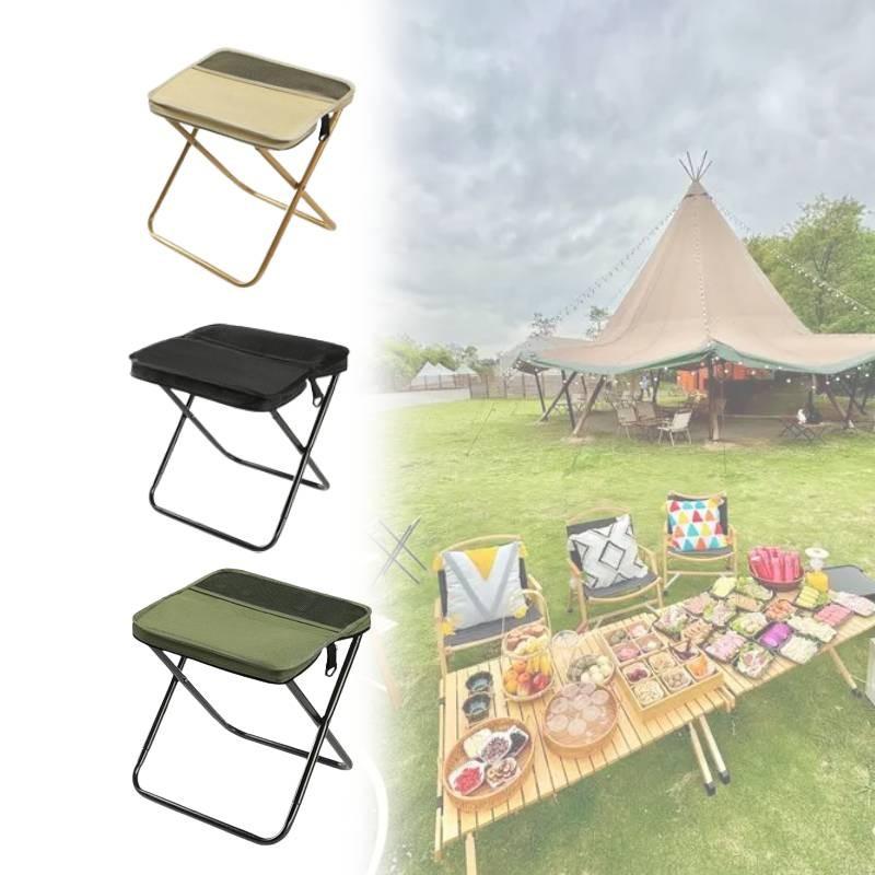 Travel Friendly Folding Stool Oxford Fabric Lightweight Build Outdoors Picnics