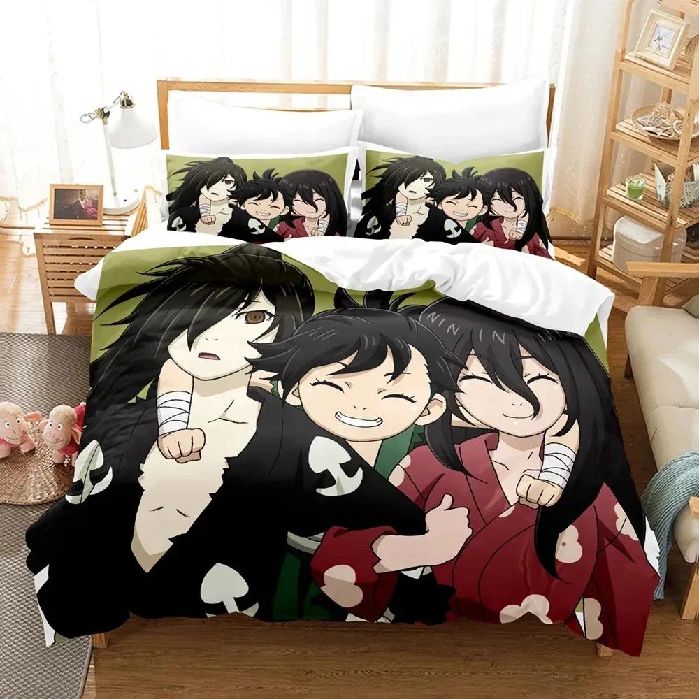 3D Print Anime Dororo Bedding Sets with Pillowcase Twin Full Queen King Size Duvet Cover Set for Adult Boys Girls