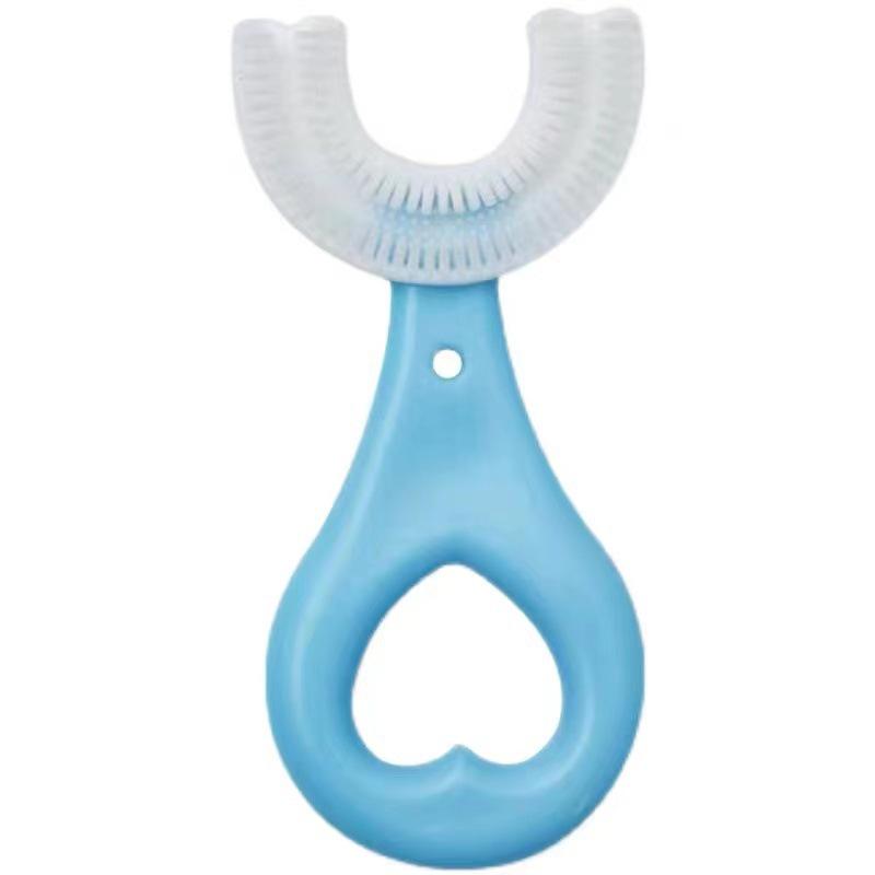U-shaped Soft Bristle Silicone Toothbrush for Children Aged 2-12