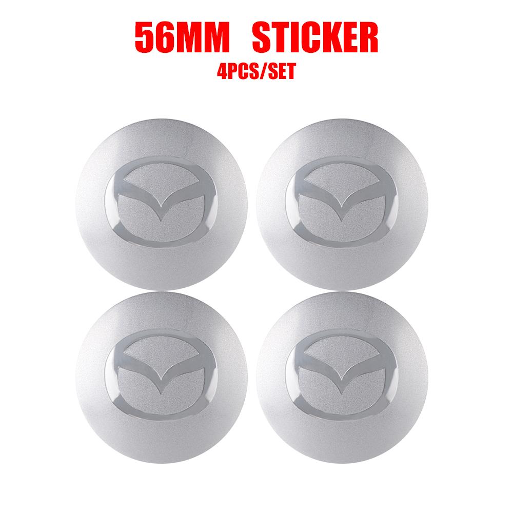 

4pcs 56/60mm Car Badge Wheel Center Cover Hub Cap Stickers For Mazda Speed MS 2 3 5 6 7 323 RX8 Axela Atenza CX-3 CX-4 CX-5 CX-8 4pcs