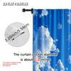 2pcs, Curtains  print Blue Sky White Clouds Machine Washable (without rod) Home Decor Use for Bedroom, Living Room, Office,