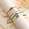 Yellow Braided Rope Adjustable Bracelet Hollow Bicycle Charm Minimalist Casual Thin Wrist Jewelry for Women Daily Wear