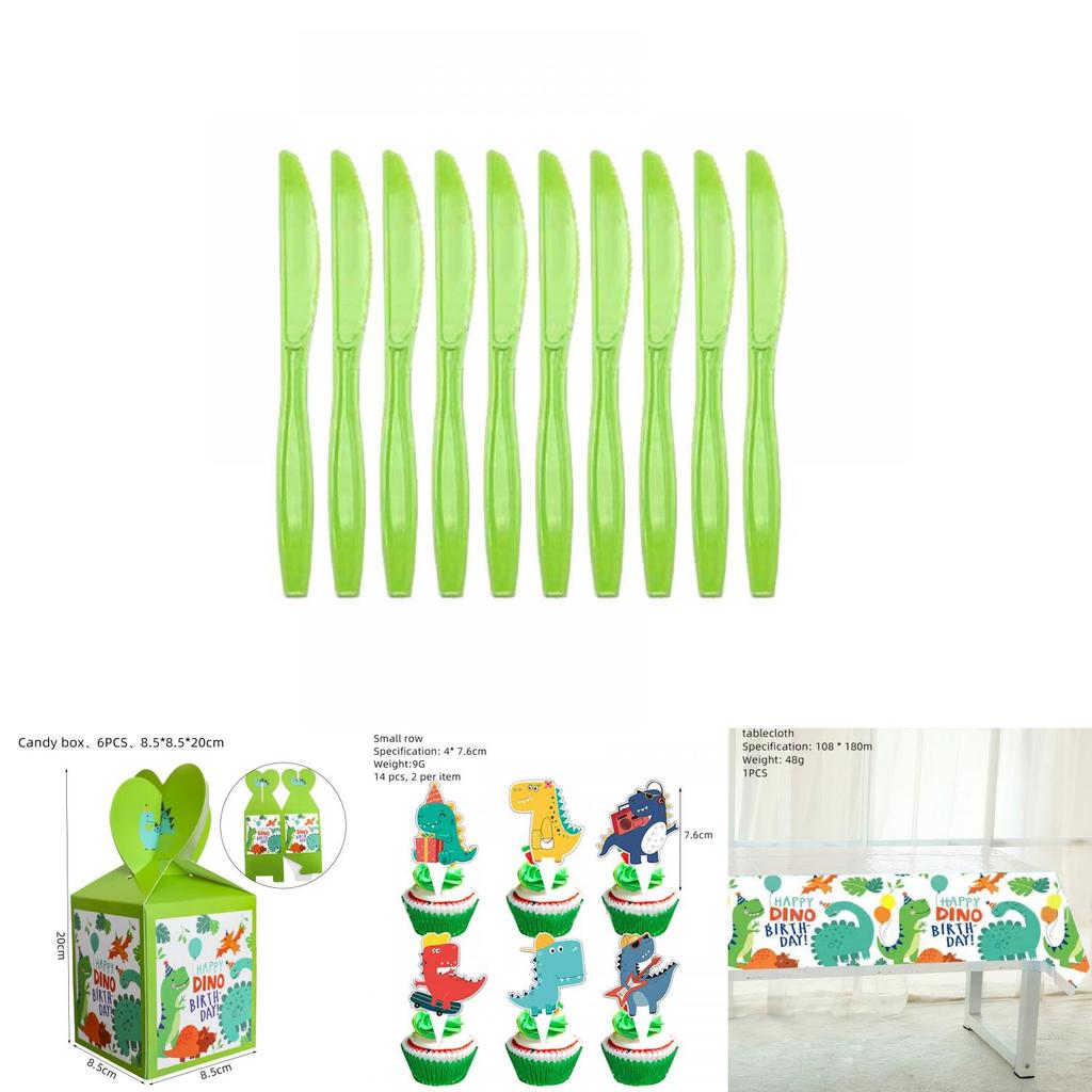 Delightful Cartoon Dinosaur Party Birthday Supplies Plates Cups Tablecloth And Banner