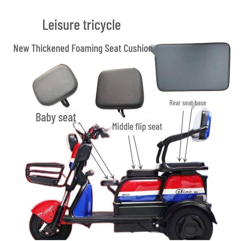 Universal Electric Tricycle Seat Cushion with Rain and Sun Protection