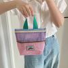 Casual Waterproof Mesh Tote Bag Multi-Pocket Large Capacity Makeup Handbag Multifunctional Lightweight Foldable Toiletry Bag