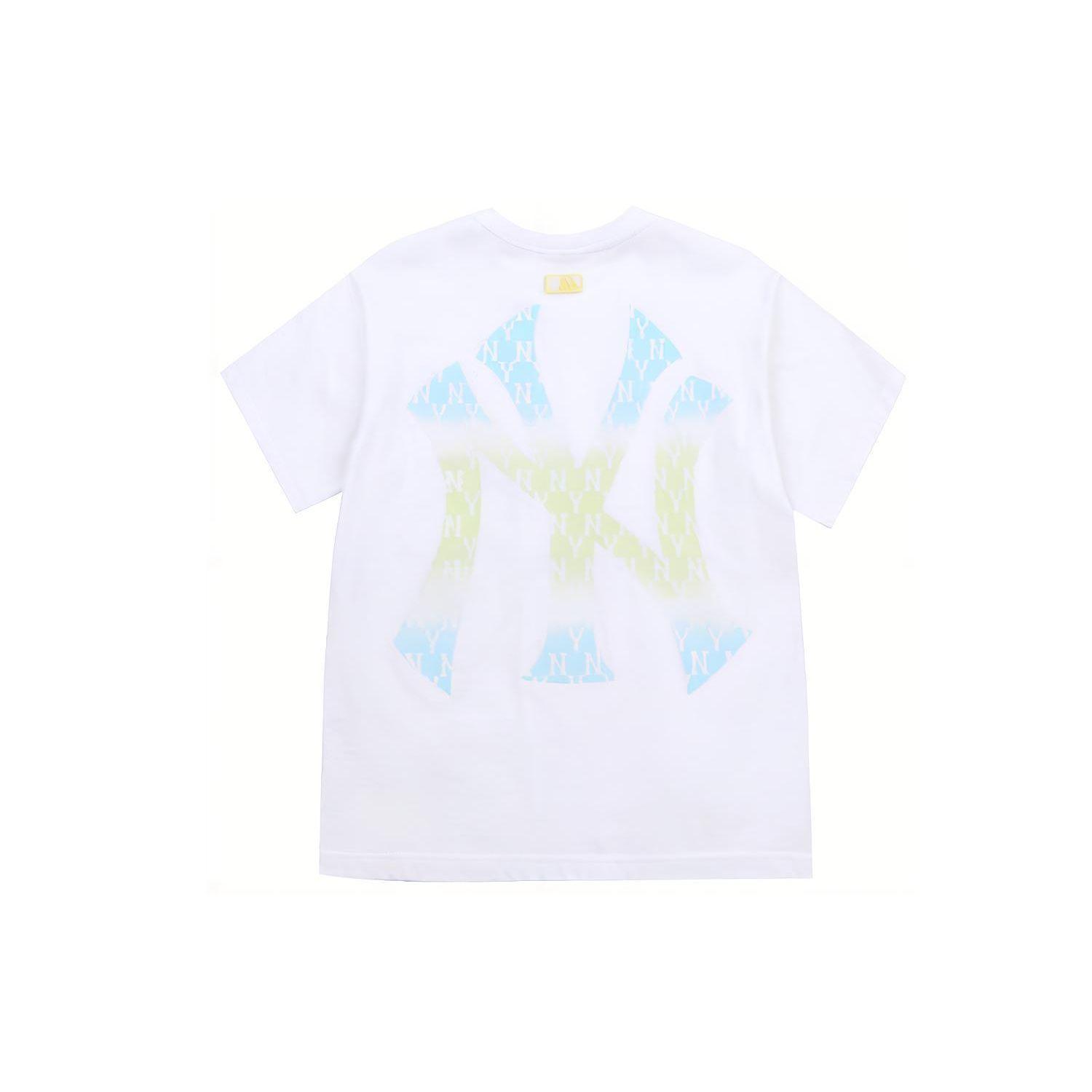 MLB New York Yankees Retro Locker Lässig Sport Kurzarm T-Shirt Unisex Tops 31TSM5131-50W M white