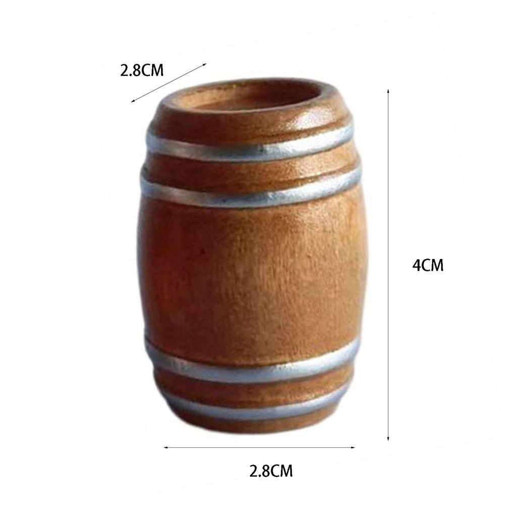 1:12 Tiny Wooden Red Wine Barrel Miniature Wooden Keg Beer Cute and Elegant Design for Doll House Decoration Accessories
