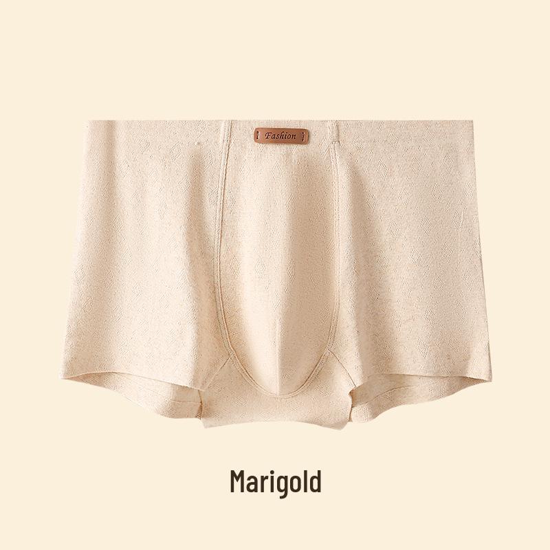 Invisible Antibacterial Mulberry Silk Men's Boxer Briefs - Luxury High-Thread Count Cotton Four-Corner Shorts