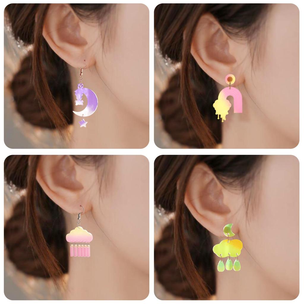 Poppy DIY Epoxy Resin Mold for Umbrella, Moon, Clouds, Planet, and Lightning Pendants Earrings